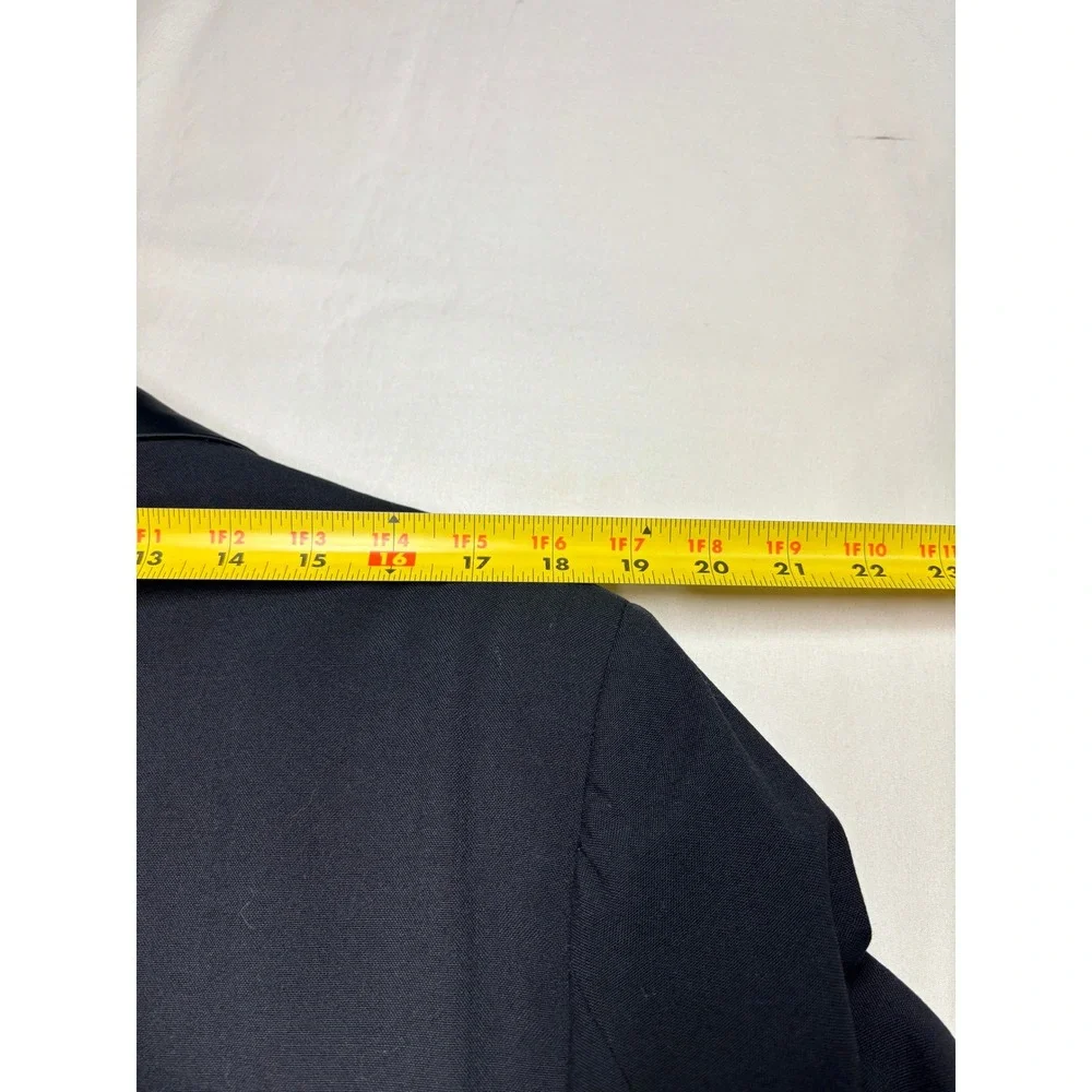 After Six by Rudofker Vintage Black Tuxedo Suit 2Pc Set Men 44L Satin Peak Lapel